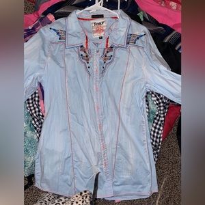 Roar womens rodeo shirt xl